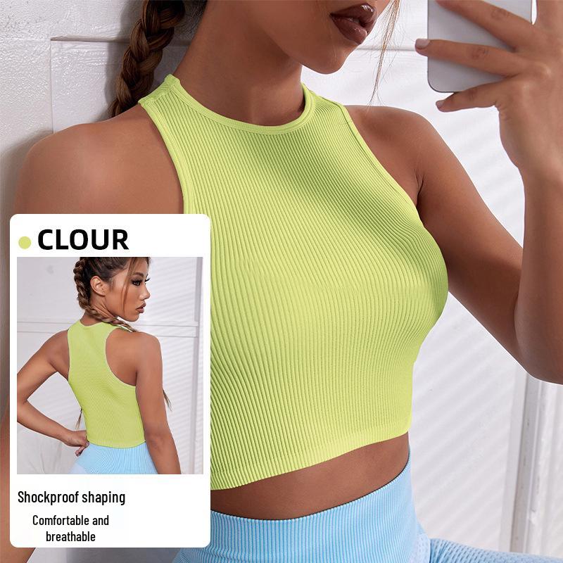 Women's Quick-Dry Seamless Yoga Top - Sleeveless, Sexy Sports Vest