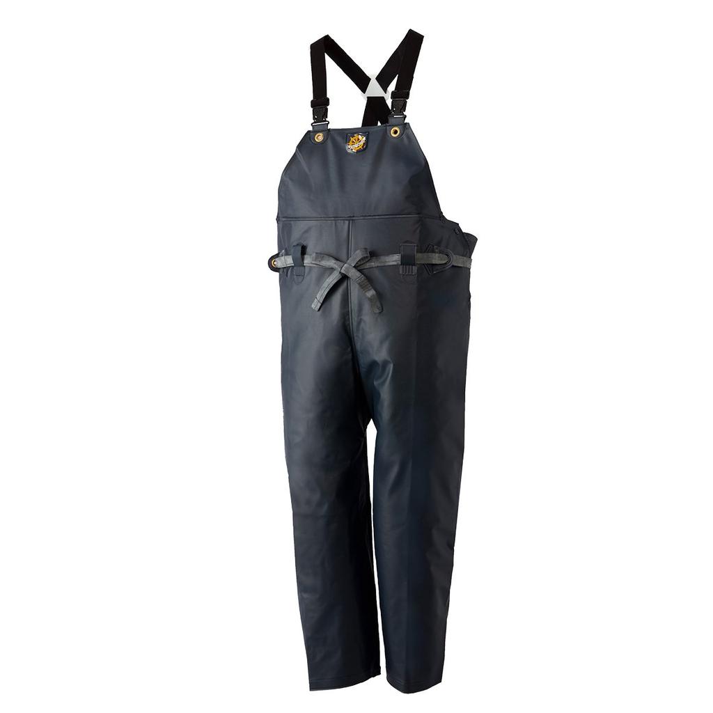 LOGOS Industrial Rainwear, Cremona Fisheries, Chest Pad Pants (Suspender Style), 10062181, Navy Blue, Size 1