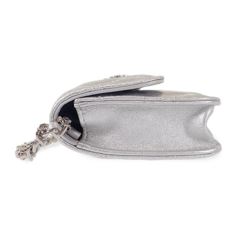 Chanel Сумка 2 в 1 Серебристая овечья кожа Женская