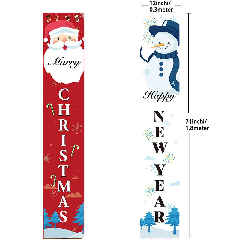 1 пара, простая установка, декоративный практичный изысканный рождественский тематический подвесной баннер на входную дверь, куплет