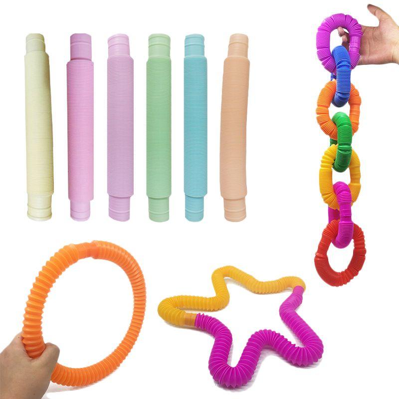 Развлекательные Сделай сам Поп-трубки Телескопические Меха Сенсорные Игрушки для Детей и Взрослых
