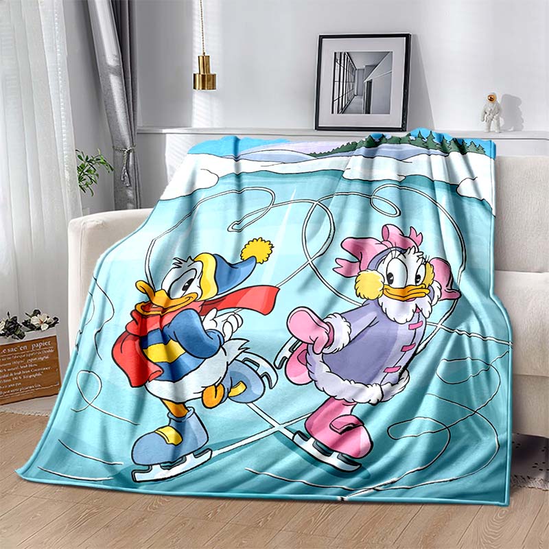 New Product! Donald Duck and Daisy Duck Custom Blanket Fluffy Kids and Adults Sofa Plush Bedspread Blanket for Sofa Bed Room