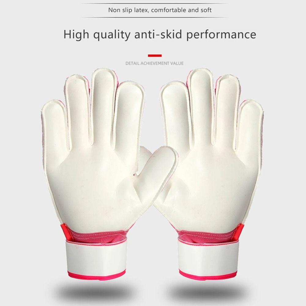 1Pair Non-slip Football Soccer Goalie Gloves Latex Football Training Gloves Adults Kids