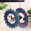 3D Colorful Wind Spinning Mandala Hanging Wind Spinner 7 Inch Foldable Rotating Wind Chime Garden Metal Wind Chime