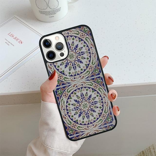Чехол для телефона с узором марокканской плитки Для iPhone 17 Air 14 15 16 13 12 Чехол Для Apple Pro Max Plus Coque
