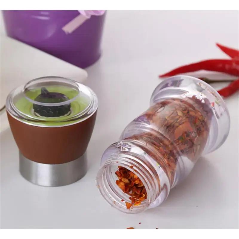 Ручная мельница для соли и перца, бутылка для приправ, контейнер для измельчения специй, регулируемые мельницы, шейкеры, кухонные гаджеты