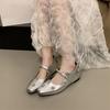 Fashion 2025 New Female Mule Crystal Rhinestone Pointy Mary Jane Shoes Low Heeled Sandals Fashion Slipper Luxury Party