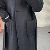 Двустороннее кашемировое пальто 016 свободное ленивое шерстяное пальто длинное двустороннее кашемировое пальто