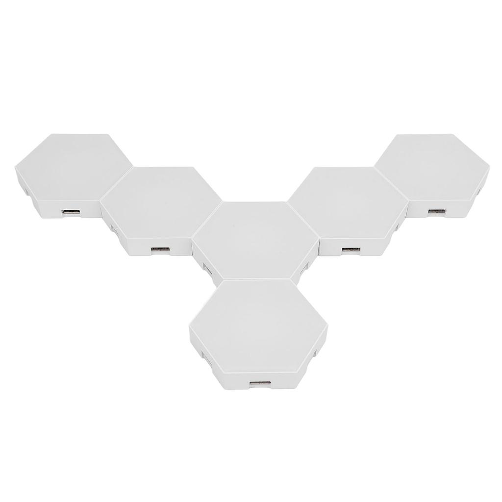 6 комплектов Bluetooth Hex Wall Light RGB 16 миллионов цветов Music Sync APP Remote Control LED Light Panel