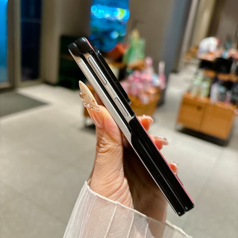 Fashion Solid Color Leather Magnetic Phone Case For Samsung Galaxy Z Fold 8 ZFold8 Fold8 Back Cover Cases For Magsafe Cute Funda