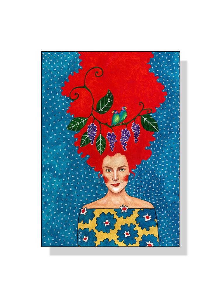 Абстрактный цветок женщина девушка волосы модный плакат холст живопись скандинавская настенная картина для современной гостиной украшения дома