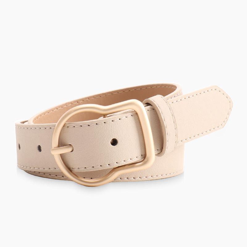 Womens Synthetic Leather Belt With Alloy Buckle And Pin Closure For Versatile Casual And Work Outfits