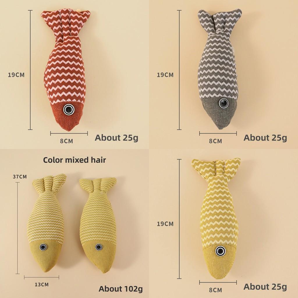 Pet Catnip Fish Chew Toy With Plush Material For Play And Dental Health