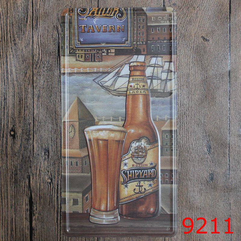 Европейская и американская тематика Жестяная табличка Номерной знак - Винтажный декор для ресторанов и кафе