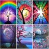 Diy Дерево 5d Алмазная Картина Полный Круглый Дрель Rresin Пейзаж Алмазная Вышивка Крестом Мозаика Настенное Искусство Домашний Декор Подарок