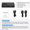 4 In 1 USB Switch Hub 2 Input 4 Output KVM Splitter USB Shared Switcher for PC/Game Console