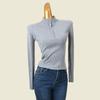 Half-High Collar Thread Knit Ins Pullover Base Shirt