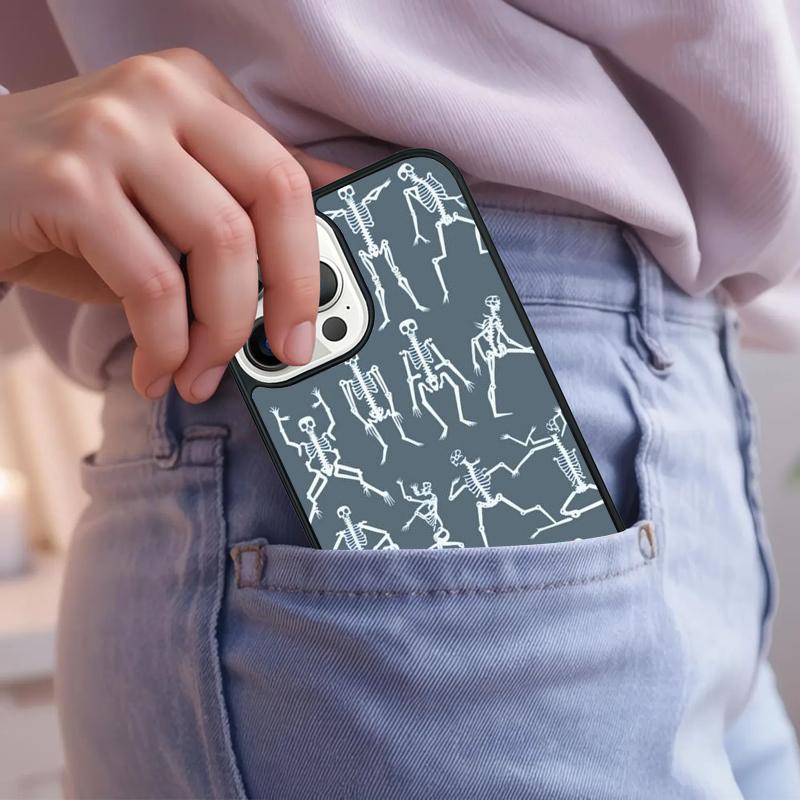 Чехол для телефона Skeleton Yoga для iPhone 17 Air 15 16e 14 13 Pro Max Coque 12 11 Pro Max PLUS