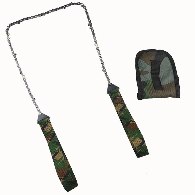 11/33 Tooth Pocket Chainsaw Rope Saw Hand Chain Saw for Tree Cutting Pocket Chain Camping Saws Outdoor Tools Camping Equipment