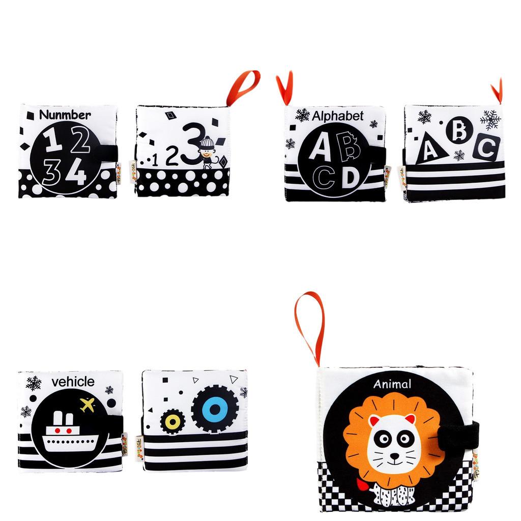 Bagged Packaging Black And White Cloth Book With Sound Paper Emotional Visual And Intellectual Stimulation Toy For Babies