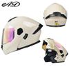 Full Face Motorcycle Helmet With Flip-Up Visor Men Women All Season ABS Safety Certified 3C DOT