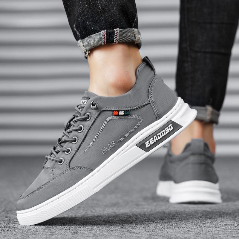 Мужская противоскользящая и износостойкая однотонная уличная модная повседневная обувь, спортивная обувь, мужская обувь, обувь для доски