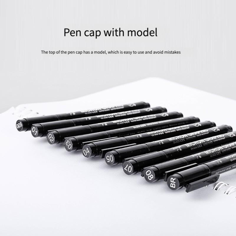 Набор пигментных линеров Micron, ручки для манги, игольчатые ручки, художественная кисть, ручки для обводки, скетч-файнлайнеры, канцелярские товары для рисования