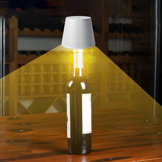 Перезаряжаемая беспроводная лампа-бутылка с сенсорным управлением и регулируемой яркостью, без мерцания, защита глаз, портативная беспроводная настольная лампа, светодиодный светильник