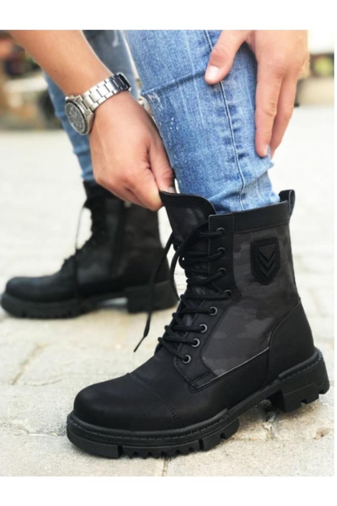 Tactical Military Outdoor Boots Genuine Leather Waterproof For Hunting Trekking