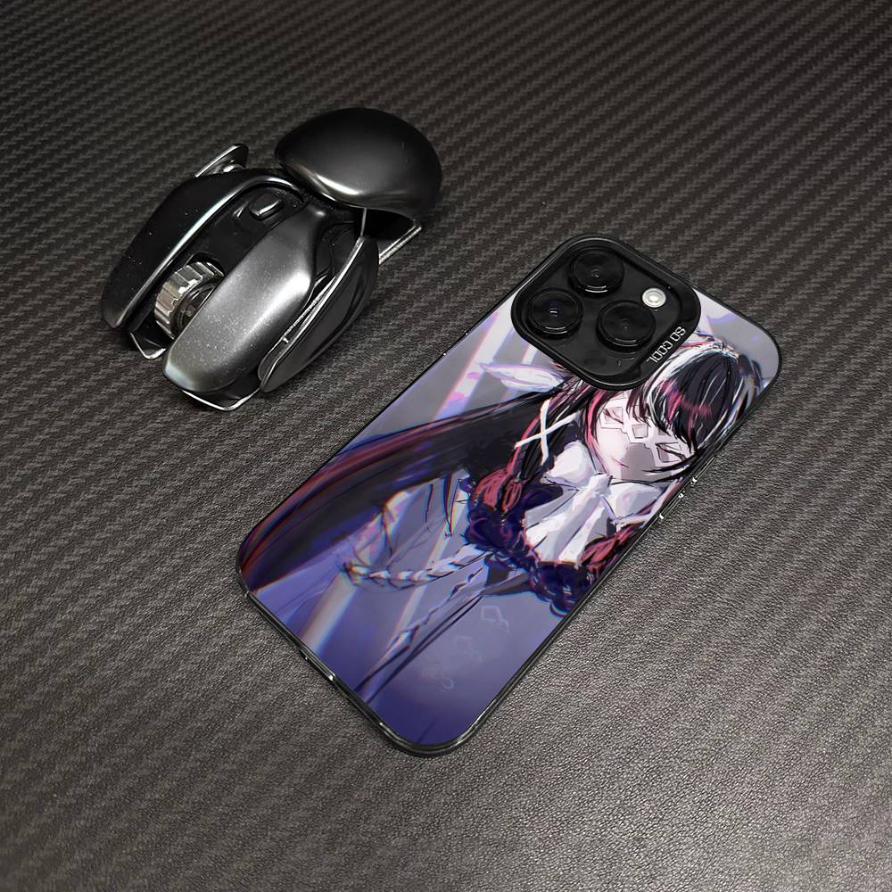 Genshin Impact Коломбина Для iPhone 15 14 13 Plus 17 16 12 11 Pro Max Матовый Цветной Серебряный Роскошный Чехол для Телефона