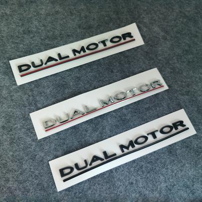 Эмблема DUAL MOTOR для Tesla Model 3 YSX, аксессуары, подчеркнутые буквы, значок производительности, наклейка на багажник, хромированная 3D-наклейка