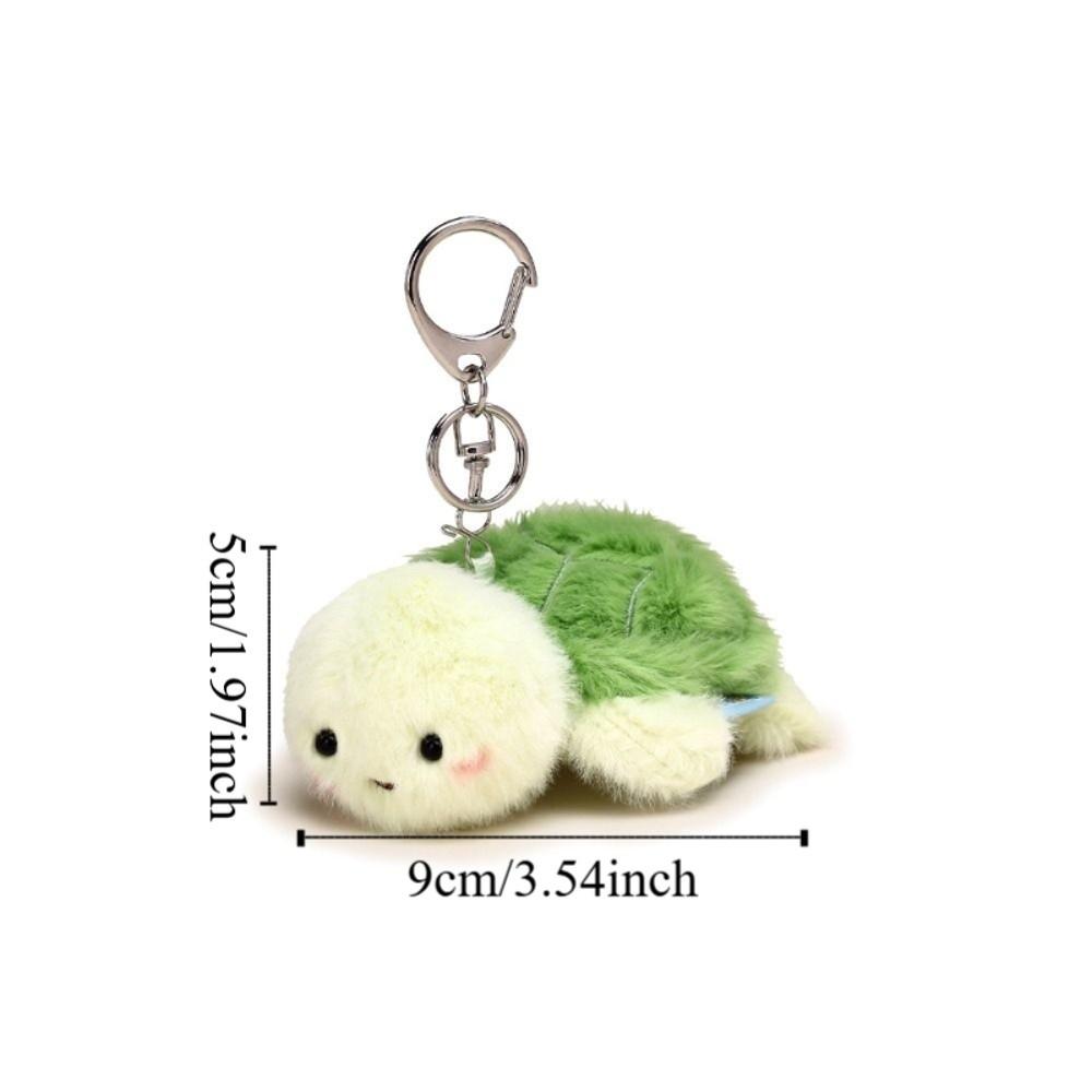 Soft Ocean Animal Keychain Small Turtle Kawaii Fluffy Whale Keyring Collection Octopus Press Sound Pendant Birthday Gift