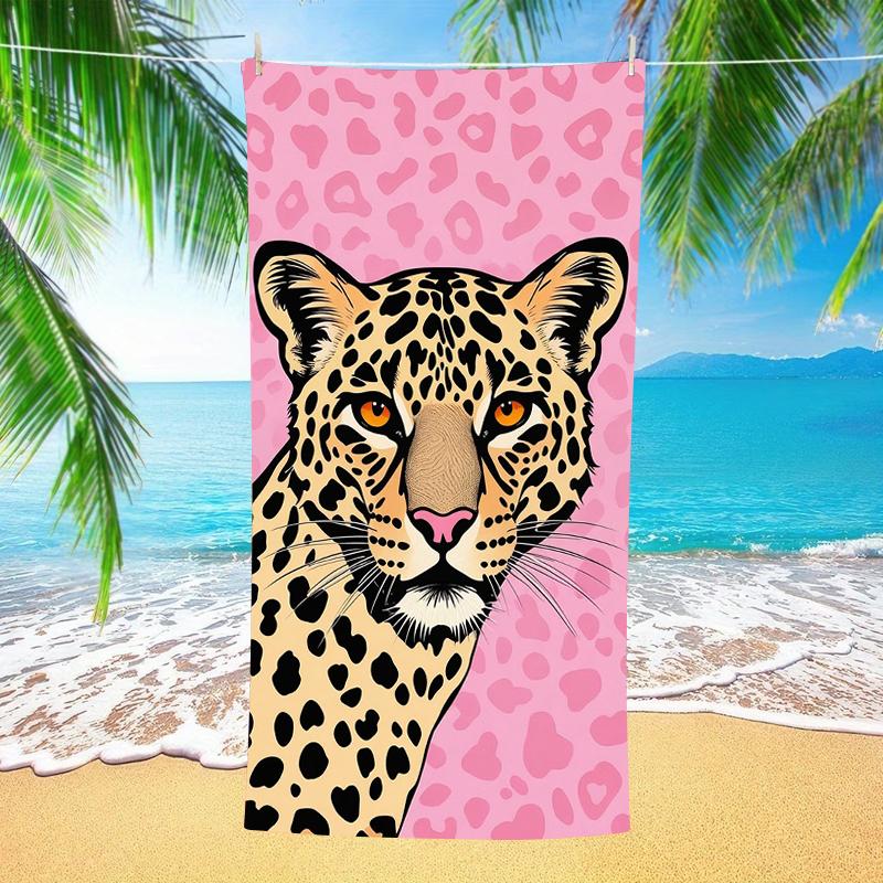 Big Microfiber Beach Towel Oversized Leopard Travel Towel Extra Large Lightweight Sandproof Camping Picnic Blanket For Men