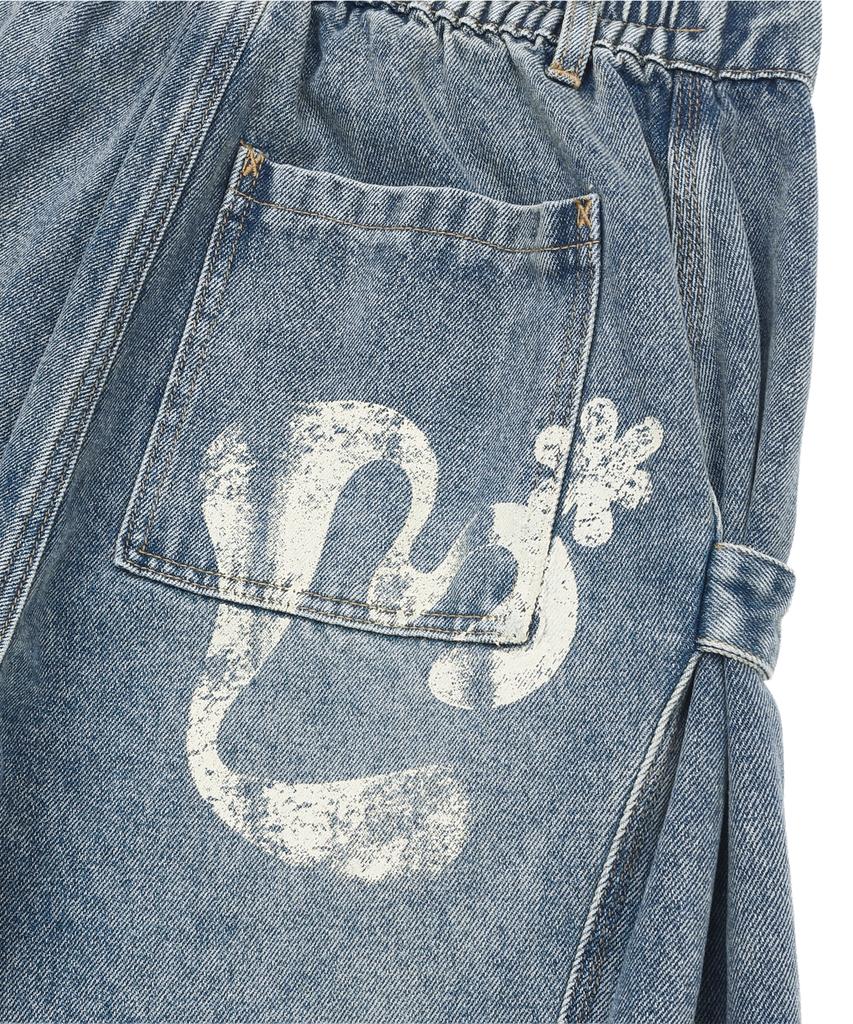 LMR Two-Way Balloon Wash Denim Pants Blue