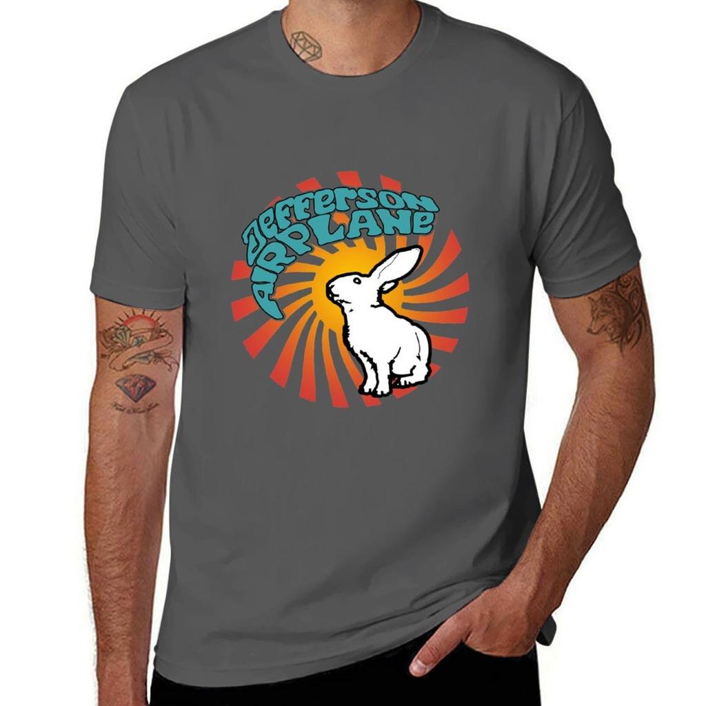 Jefferson Airplane White Rabbit Tshirt Heavy Duty Casual Work Tee