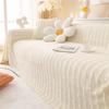 Plush Sofa Cover Living Room Universal Cream Color Cover Warm Comfortable Seat Cushion Fluffy Milk Velvet Cover Blanket Towel