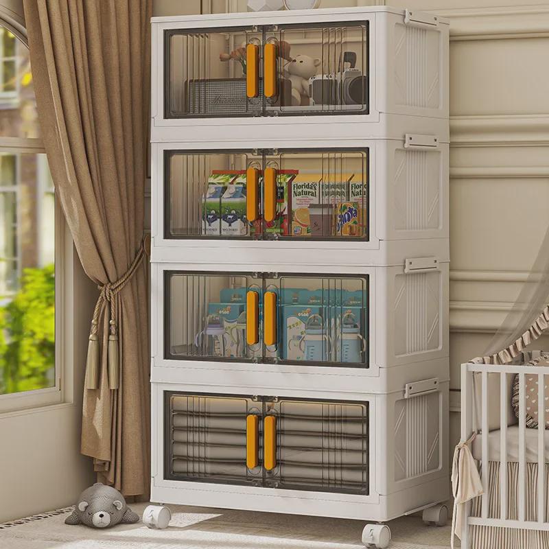 Складной шкаф большой вместимости с магнитными дверцами для детского гардероба или кухонного хранения