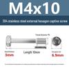 Stainless Steel Hex Head Self-Locking Screw, Anti-Loosening, M4-M8, Half Thread