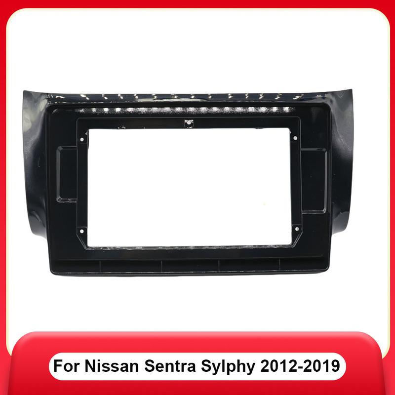 9Inch Car Radio Fascias for Nissan Sentra Sylphy 2012-2019 Android Stereo Frame 2 Din Head Unit Panel Dash Trim with Cable