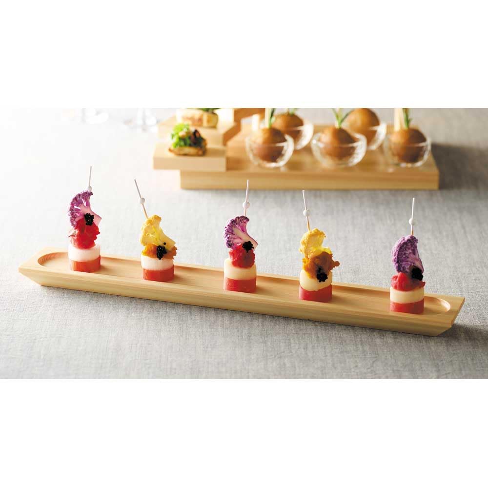Yamaco Hinoki Slim Serving Plate 40x6xH2cm 28130