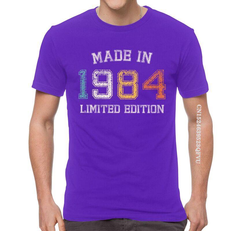 Born In 1984 Tshirts Men Men Streetwear T Shirts Made In 1984 Birth Year EMO Men Tshirt Cotton Oversized Tee Tops Clothes