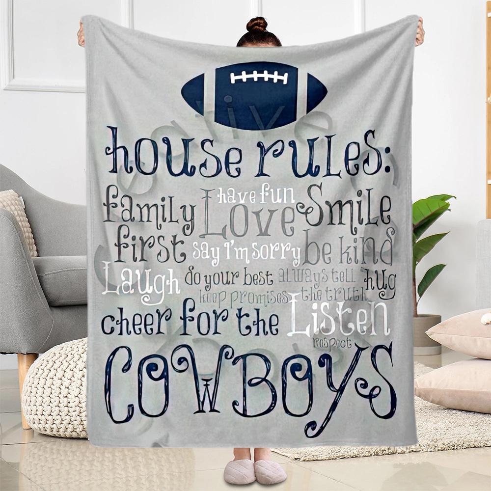 Dallas Blanket Warmthful Decor Suitable for Office Chair Chair Bed for All Seasons Modern Birthday Christmas Gift Blanket