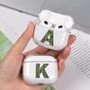 Army Green Camouflage Alphabet Letter AirPods Case for Apple Airpods 3 Pro Headset Protective Case Transparent Box Shell
