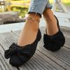 Туфли женские 2024 года, большие размеры, женские туфли на плоской подошве, лаконичные повседневные туфли на плоской подошве, женские туфли с квадратным носком и завязками-бабочками, с мягкой подошвой для отдыха на природе
