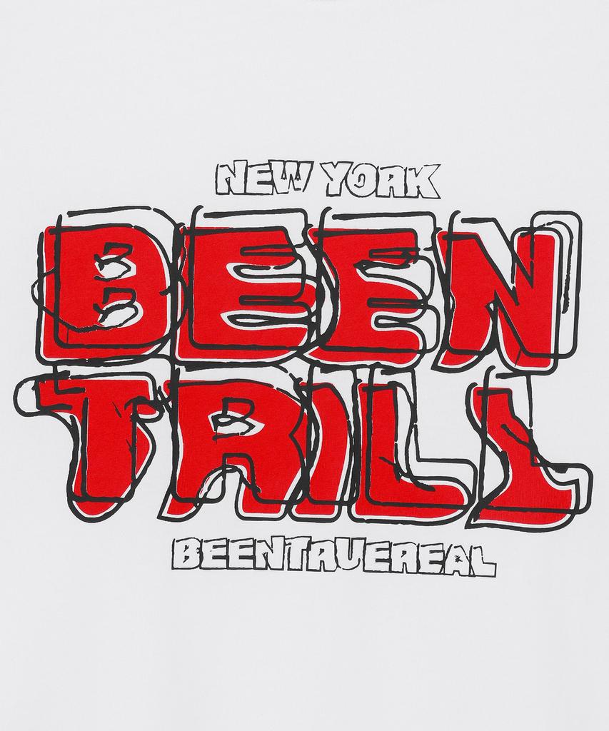Футболка BEENTRILL Bny с винтажным логотипом (белый)