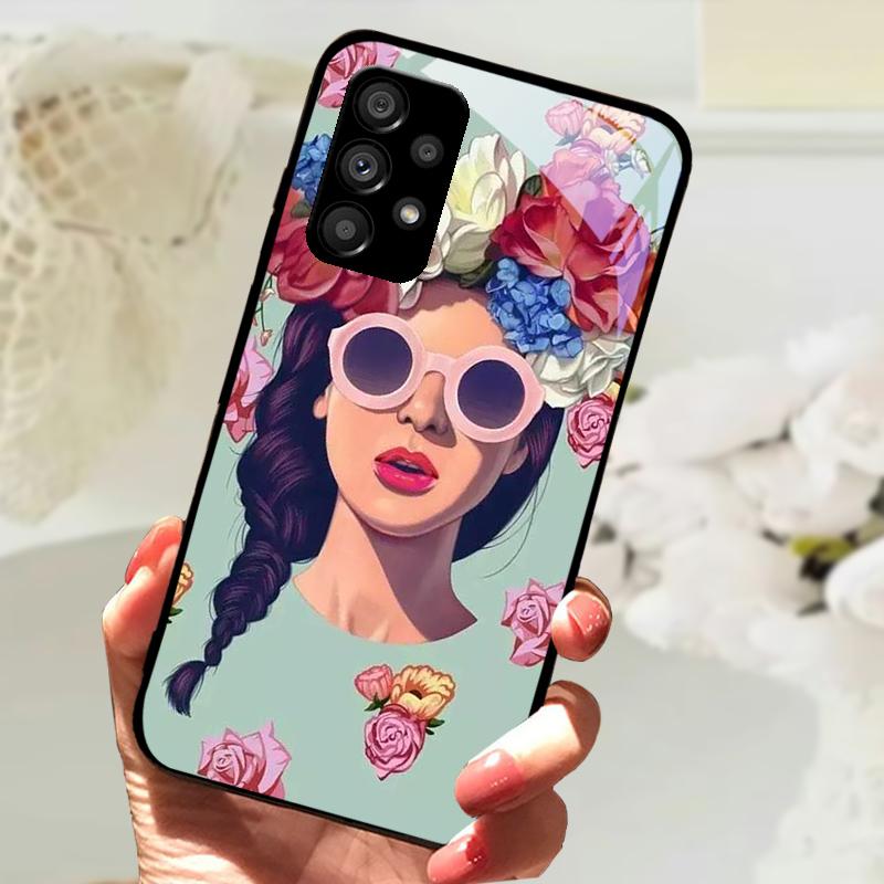 Стеклянный Чехол Для Samsung A13 A23 4G 5G Мультяшный Закаленный Стеклянный Чехол Для Телефона Для Galaxy A33 A53 A73 5G Жесткий ПК Стеклянный Защитный Чехол