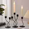 Taper Candle Holder Metal Curved Candle Holder Table Centerpiece Tapered Pillar Candles Holder for