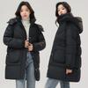 Thickened Medium and Long Cotton-padded Women's New Loose Large-size Hooded Cotton-padded Jacket Fashion Cotton-padded Jacket