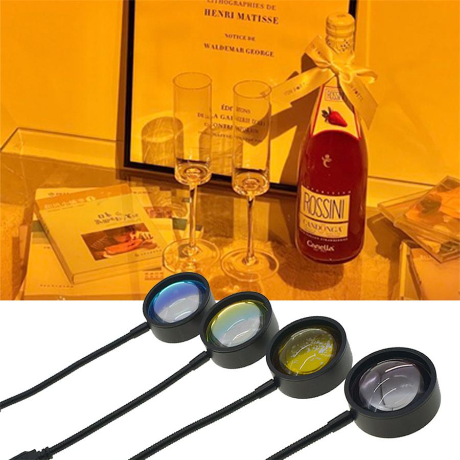 Проектор Заката Usb Светодиодный Декоративный Свет с Адаптером для Мобильного Телефона для TikTok