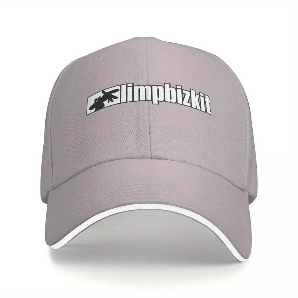 Кепка Snapback Limp Bizkit - Дышащая легкая, черная с белым логотипом и дизайном в виде костей рыбы, машинная стирка, для улицы
